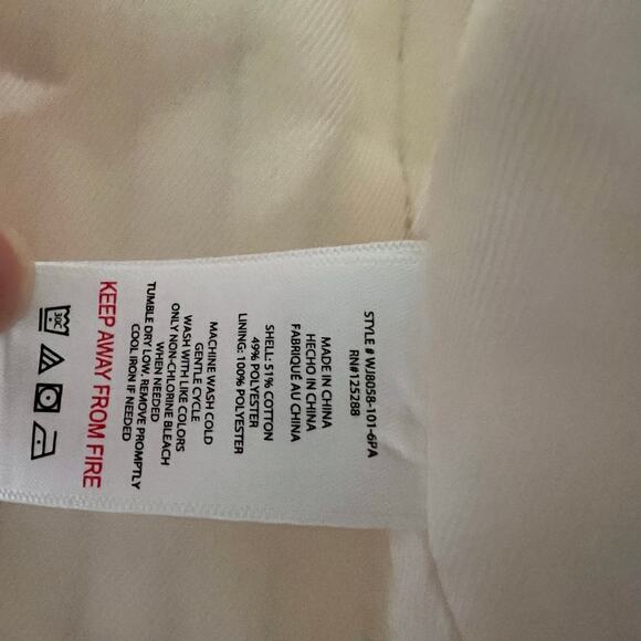 NWT $325 Jason Wu Cropped Pinstripe Women's Blazer Jacket Designer Cream White M - Picture 8 of 8